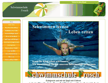 Tablet Screenshot of frosch-schwimmschule.de